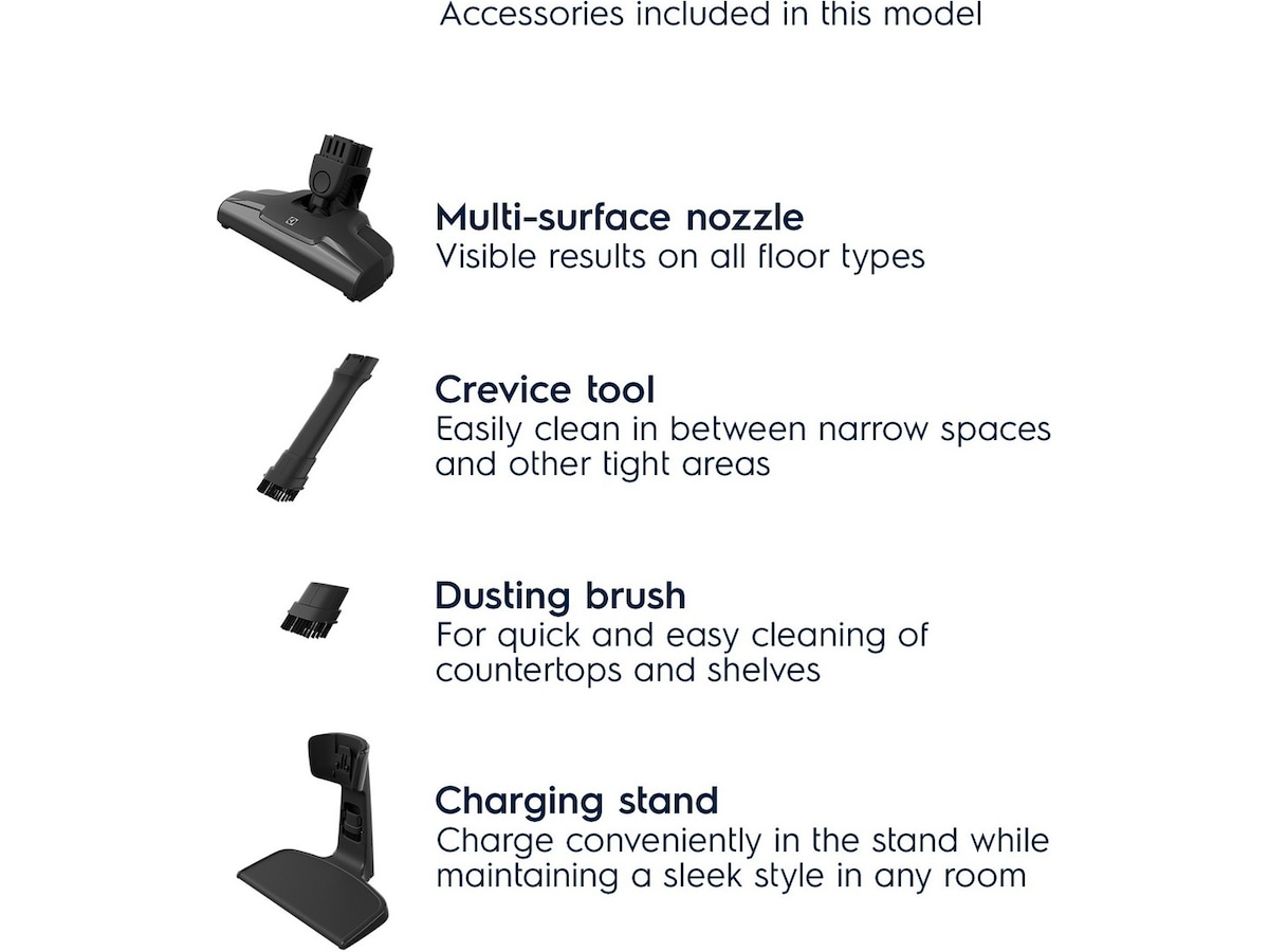 Electrolux Clean 500 Trådløs støvsuger (grå) Ledningsfrie støvsugere