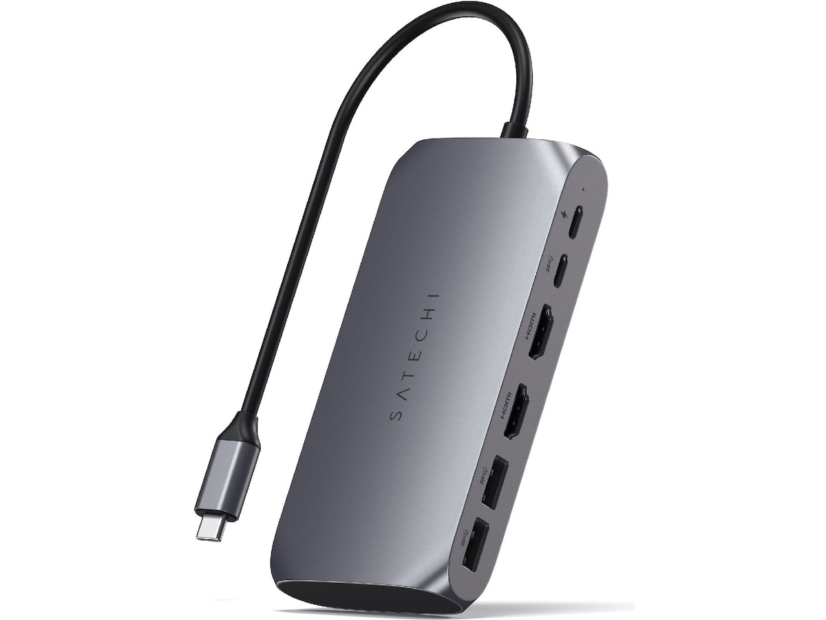 Satechi USB-C M1 Multimedia Adapter (grå) Dockingstation og USB-hub