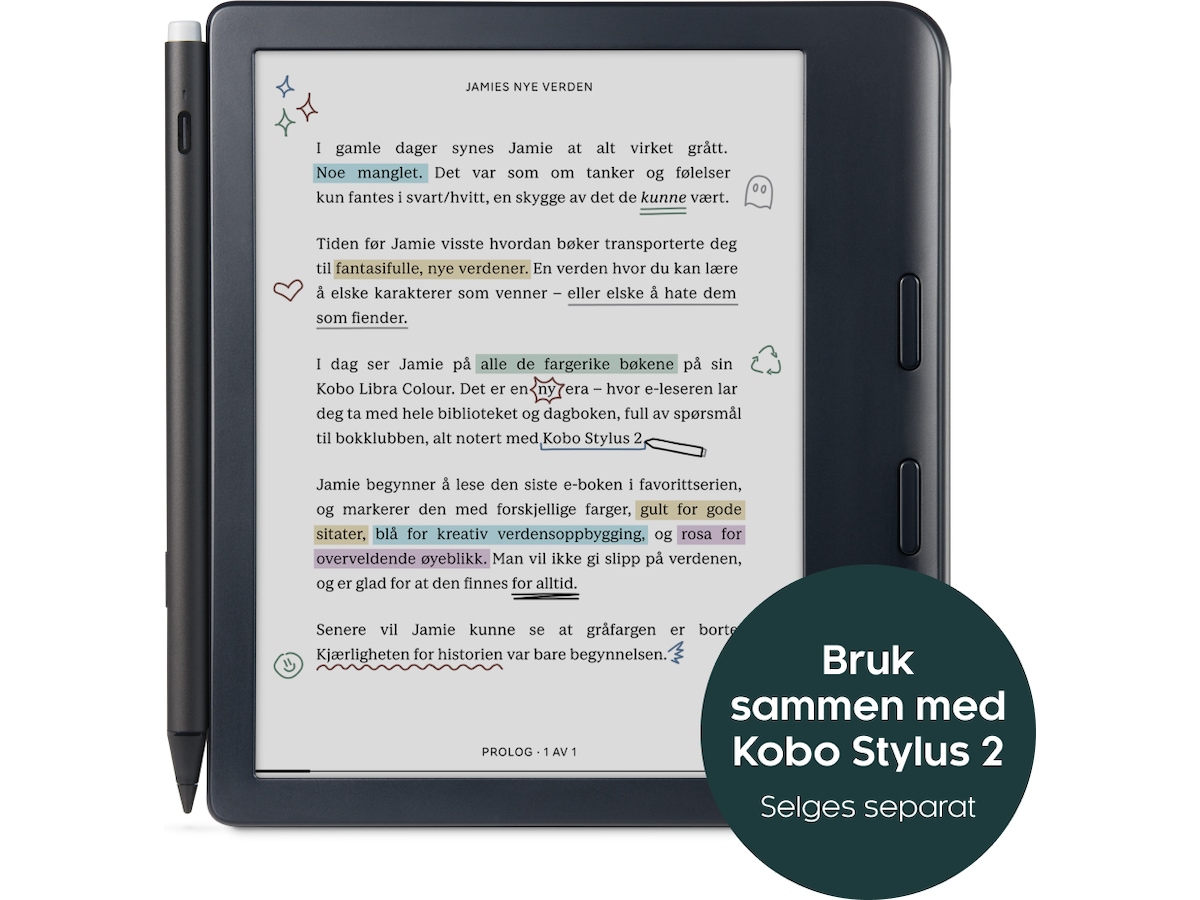 Kobo Libra Colour 7" 32GB (sort) E-bogslæsere