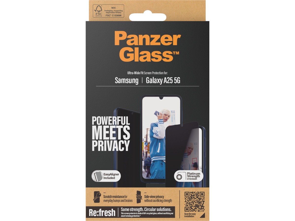 PanzerGlass Galaxy A25 5G Privacy skærmbeskytter Skærmbeskyttelse mobiltelefon