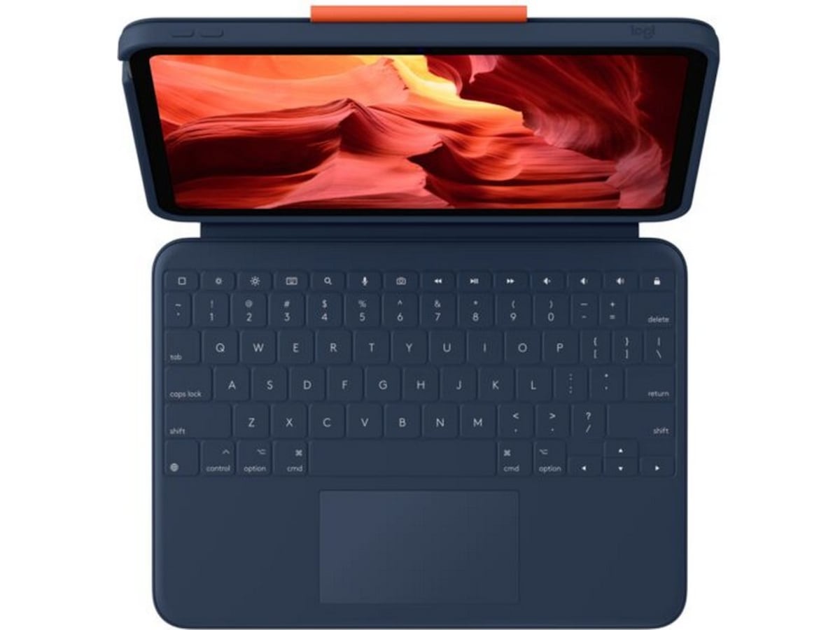 Logitech iPad 10,9" / 11" Rugged Combo 4 Touch tastaturcover (blå) Cover til tablet