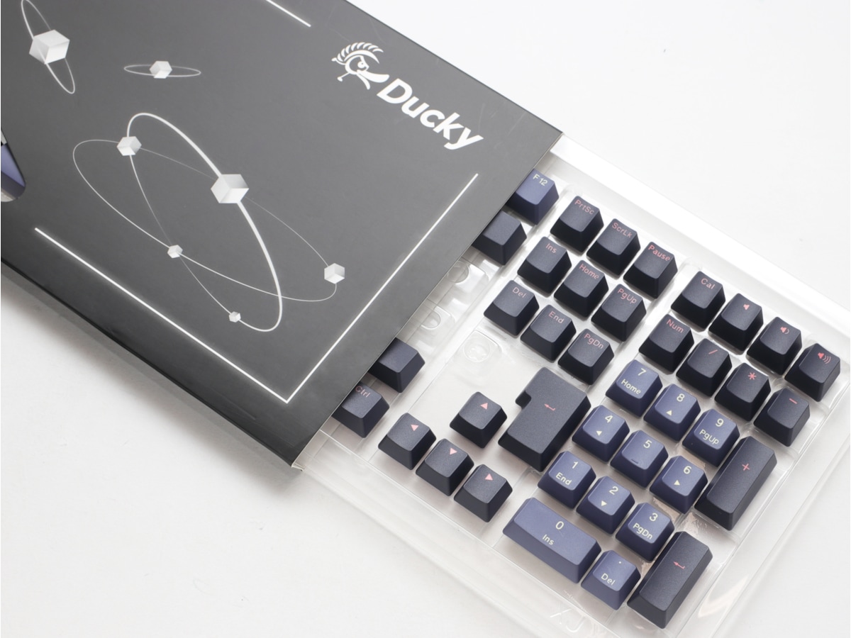 Ducky PBT Cosmic Keycaps (Blå/sort) Tilbehør til gaming tastatur og mus