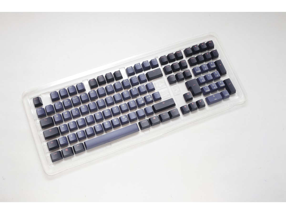 Ducky PBT Cosmic Keycaps (Blå/sort) Tilbehør til gaming tastatur og mus