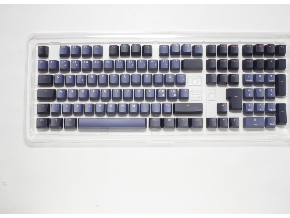 Ducky PBT Cosmic Keycaps (Blå/sort) Tilbehør til gaming tastatur og mus