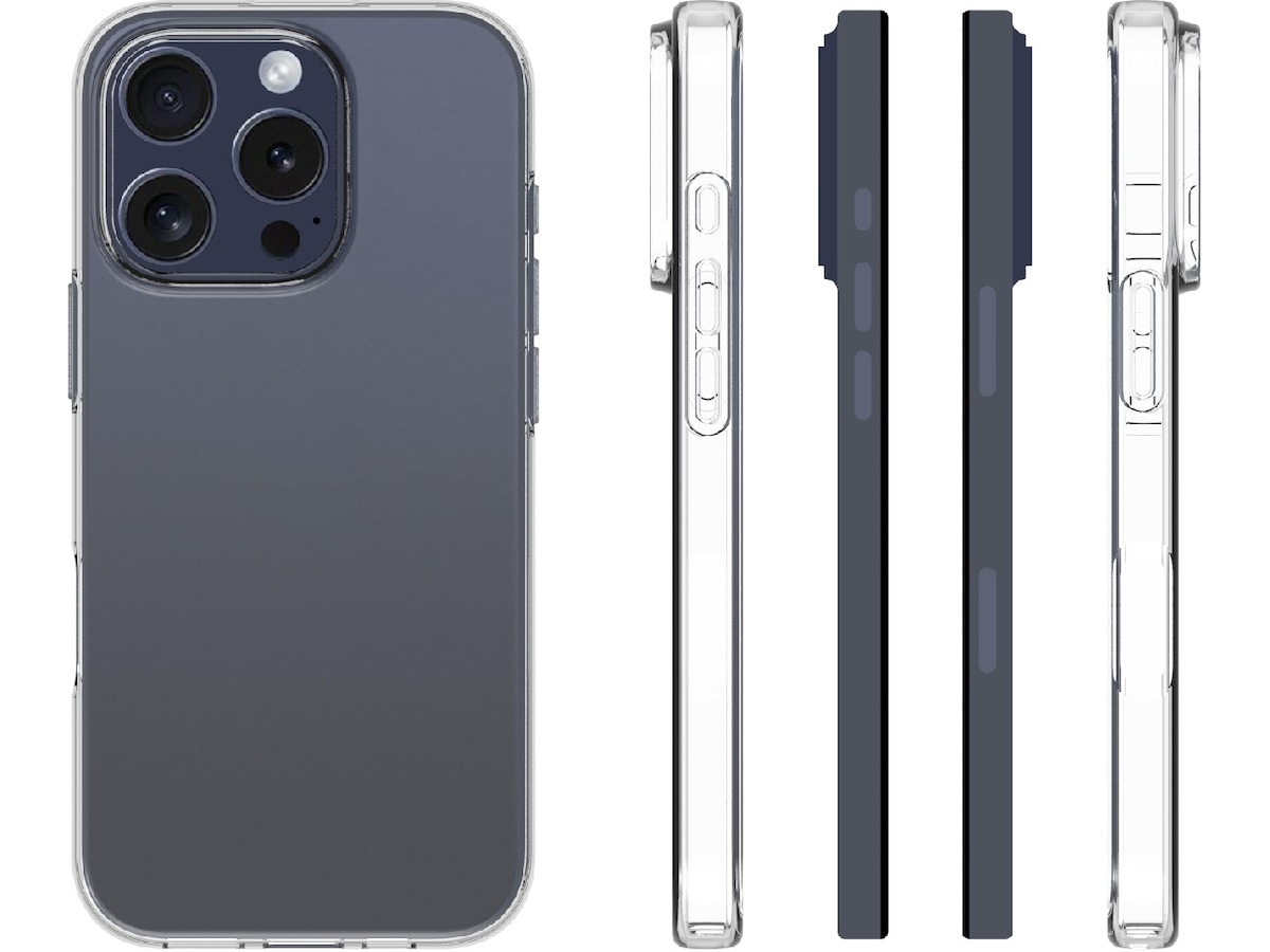 iiglo iPhone 16 Pro Silikone cover (gennemsigtig) Mobilcover