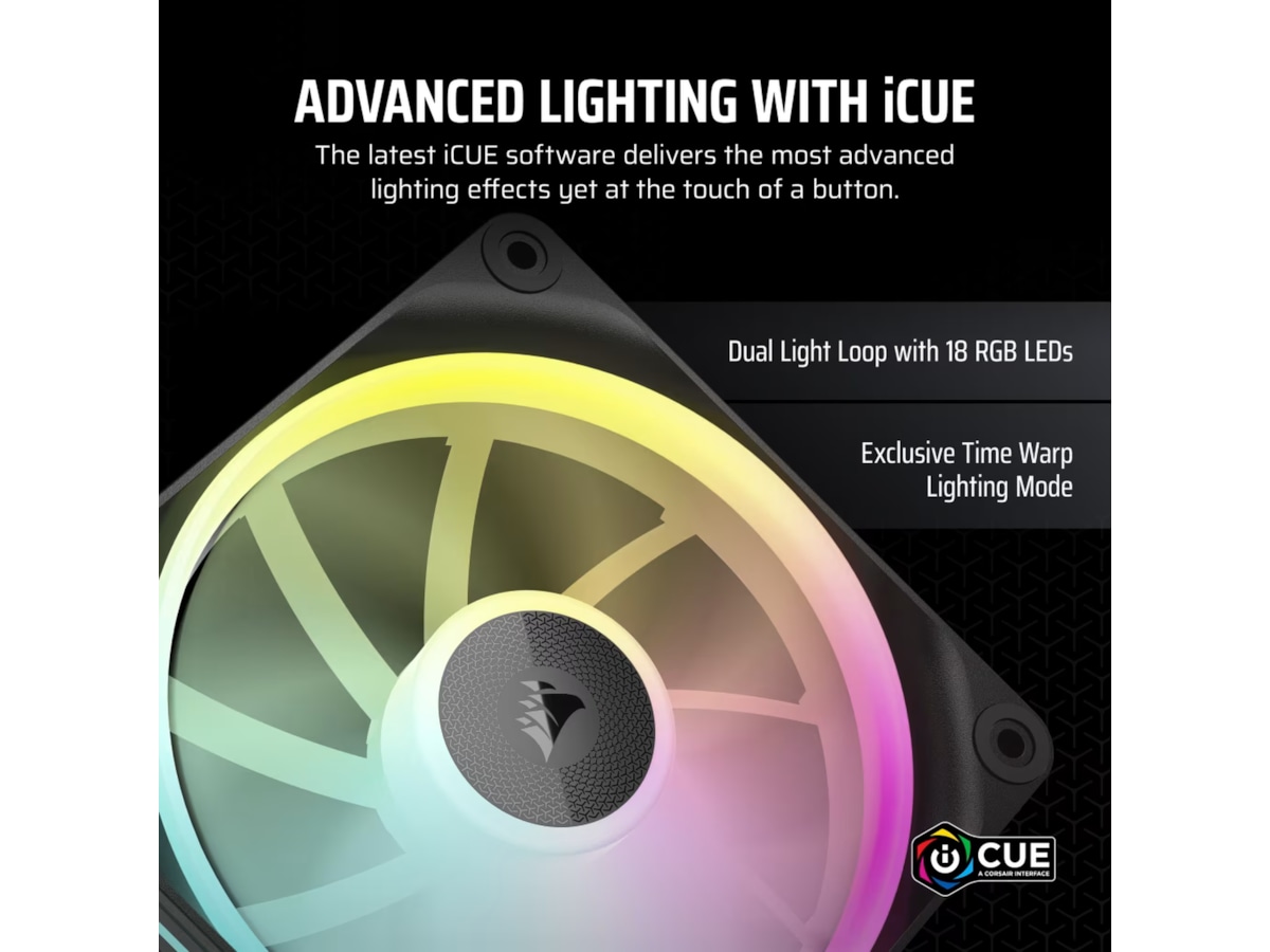 Corsair iCue Link LX120 RGB Ventilator 3pk (sort) Blæsere