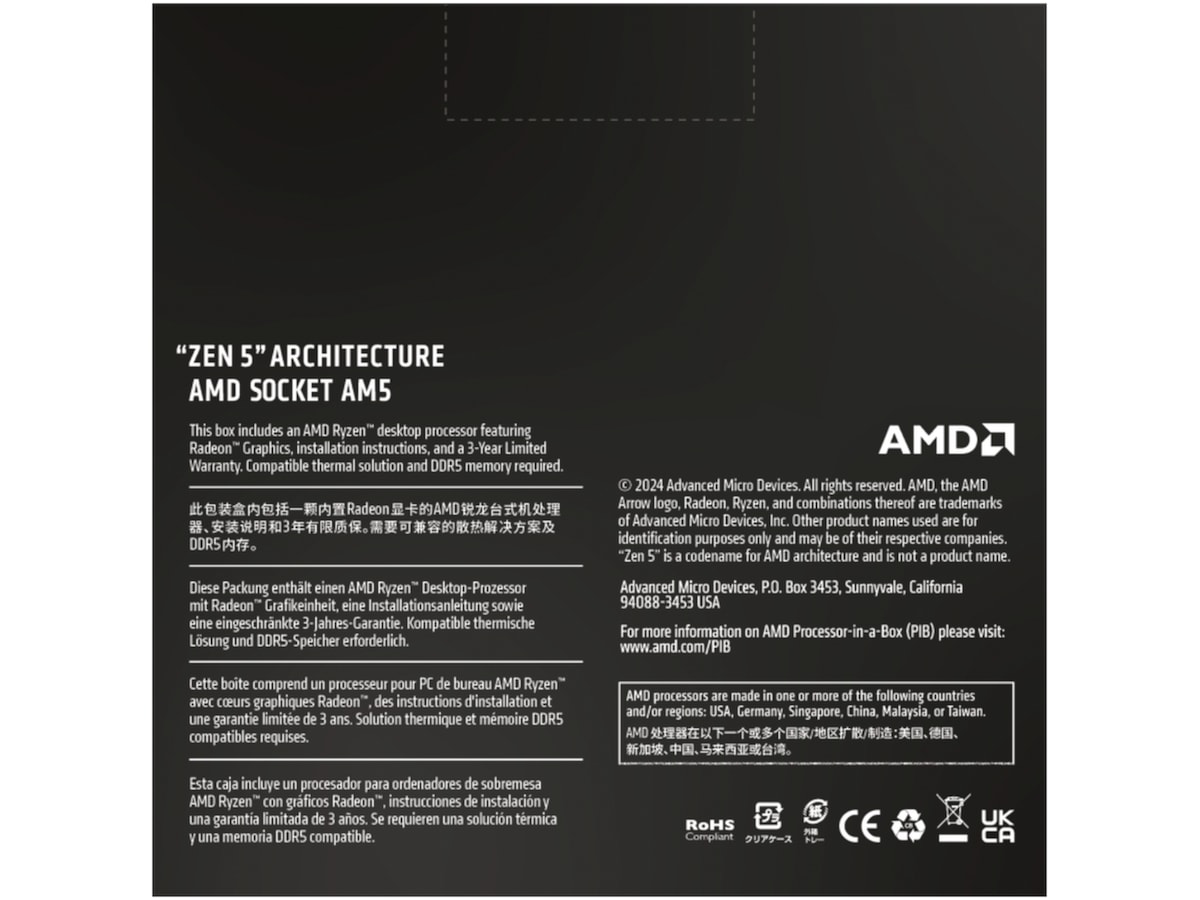 AMD Ryzen 7 9700X CPU Processorer