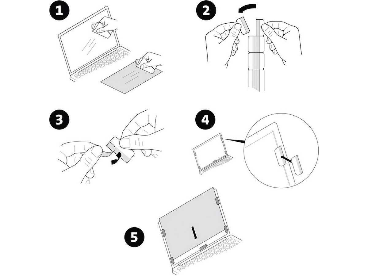 Kensington 14" aftageligt privacy skærmfilter Skærmbeskyttelse tablet