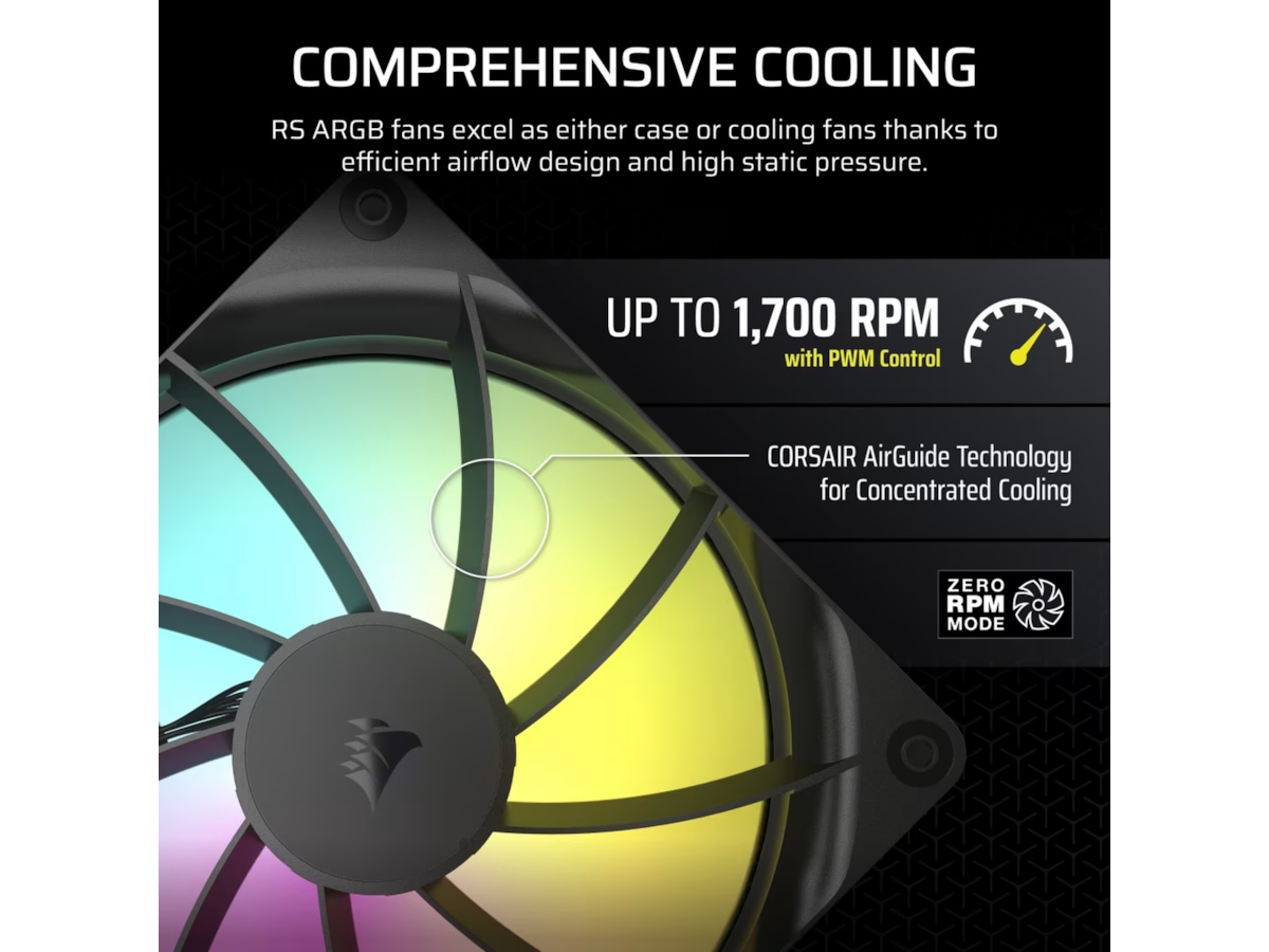 Corsair RS140 ARGB Ventilator (sort) Blæsere