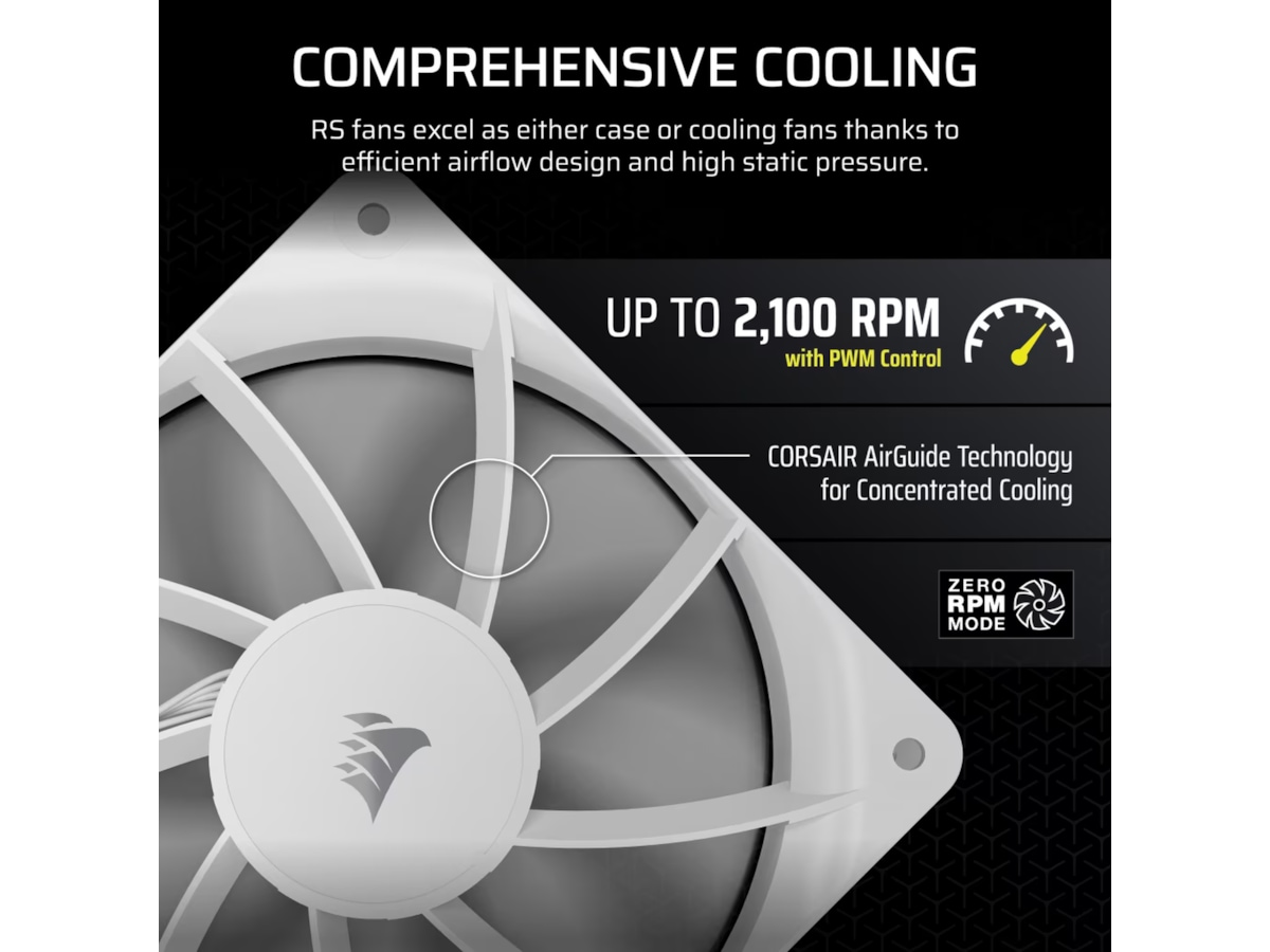 Corsair RS120 Ventilator (hvidt) Blæsere
