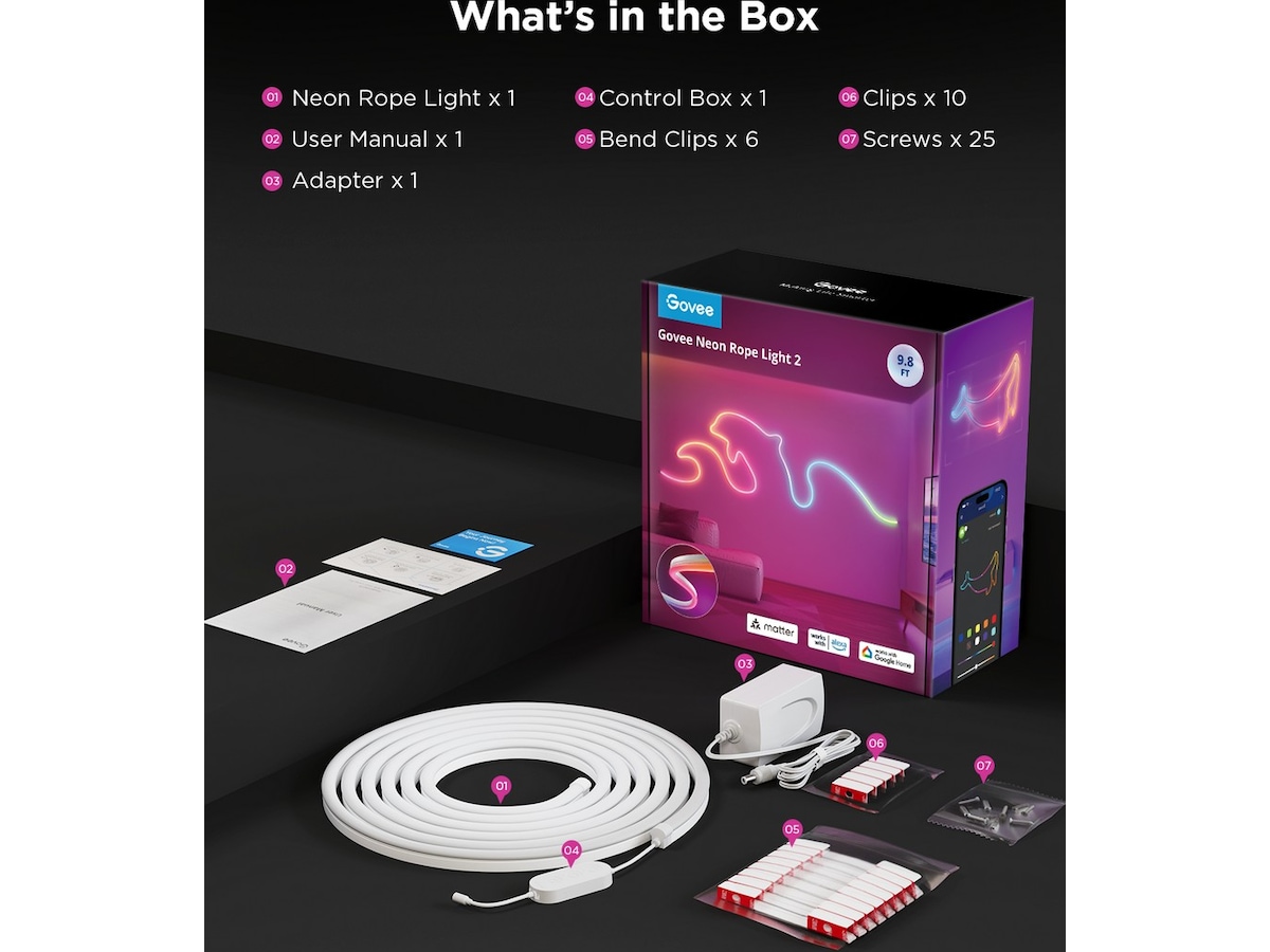 Govee Neon Rope Light 2 - 3 meter Led strips & underholdning