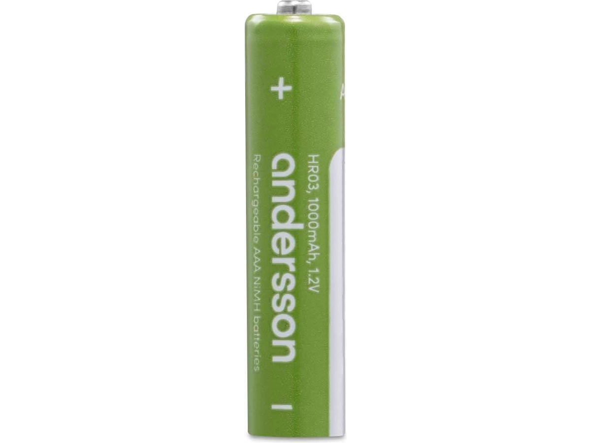 Andersson genopladeligt AAA batteri, 4-pk Generelle batterier