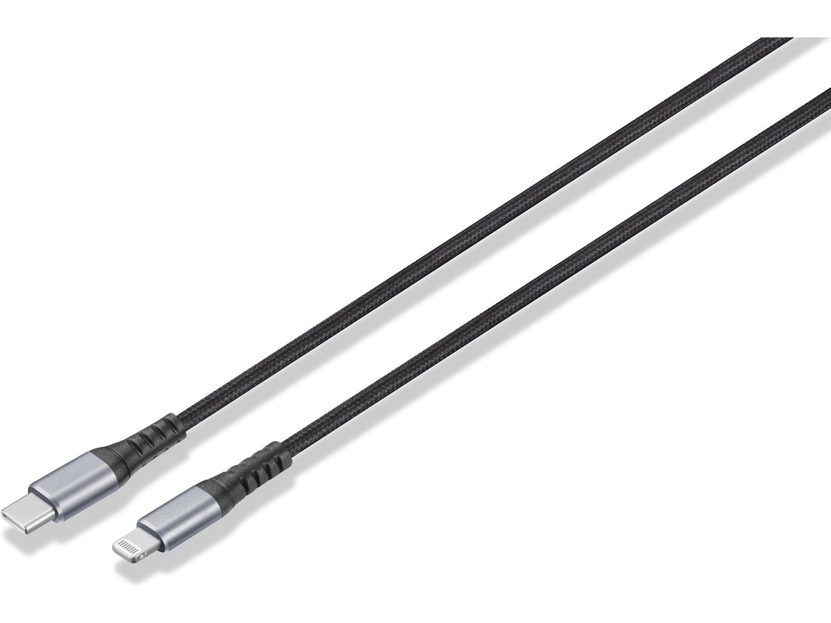Andersson flettet USB-C til Lightning-kabel 3m (sort) USB-kabler