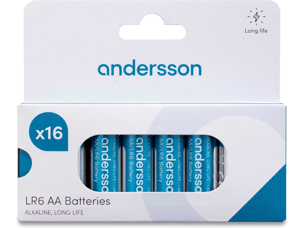 Andersson AA batteri, 16-pk Generelle batterier