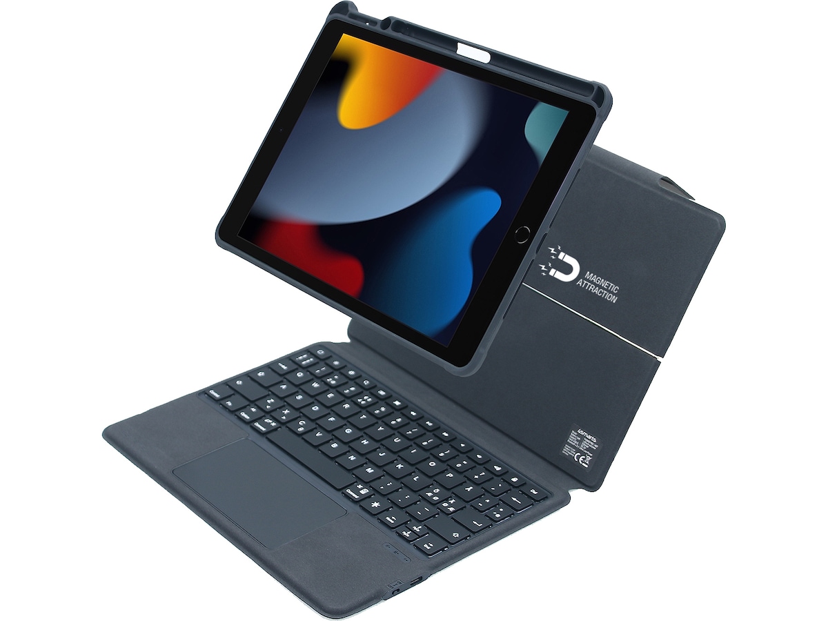 4smarts iPad Pro 11" 2-i-1 Tastaturcover (grå) Tastatur og stylus