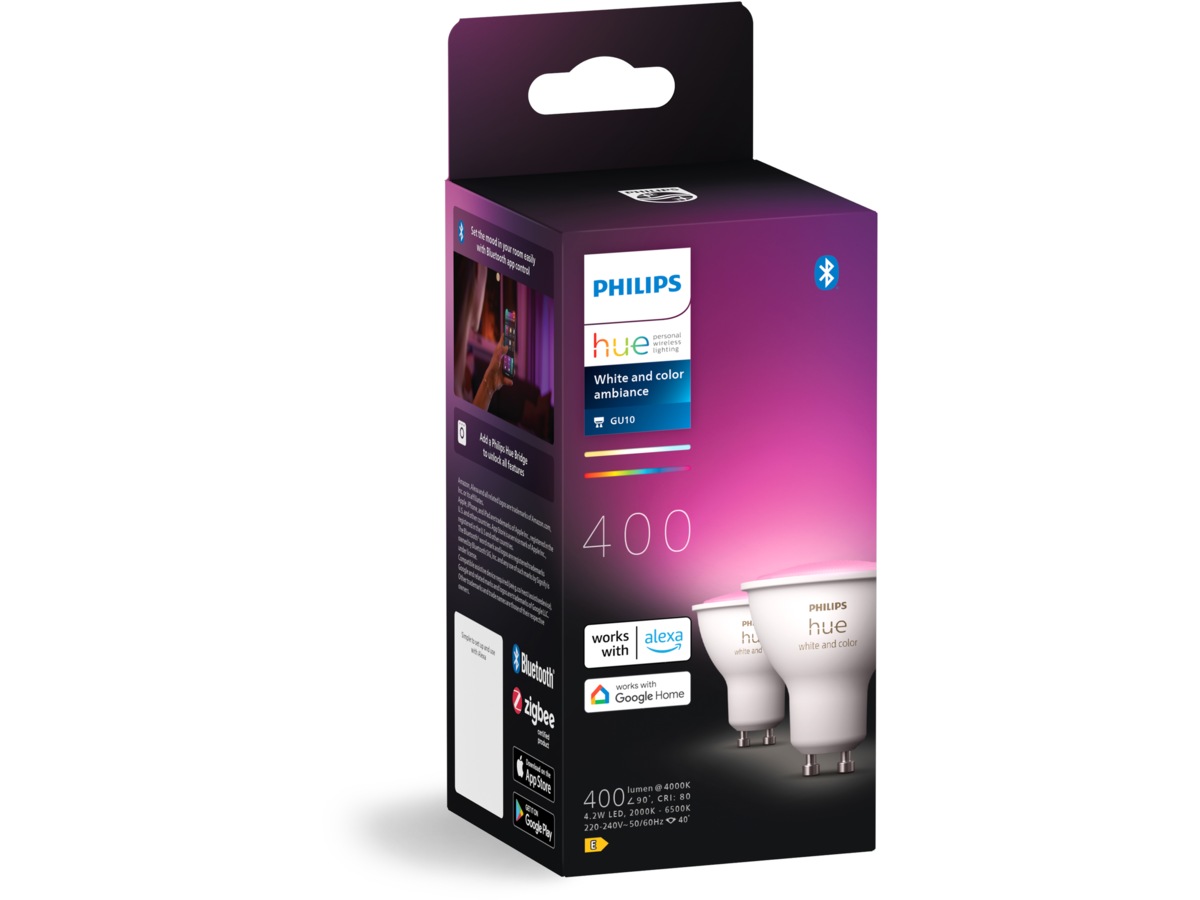 Philips Hue White & Color Ambiance GU10 2PK LED-pærer & elpærer