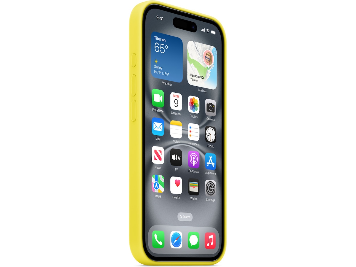 Apple iPhone 16 Silikonecover (stjernefrugt) Mobilcover