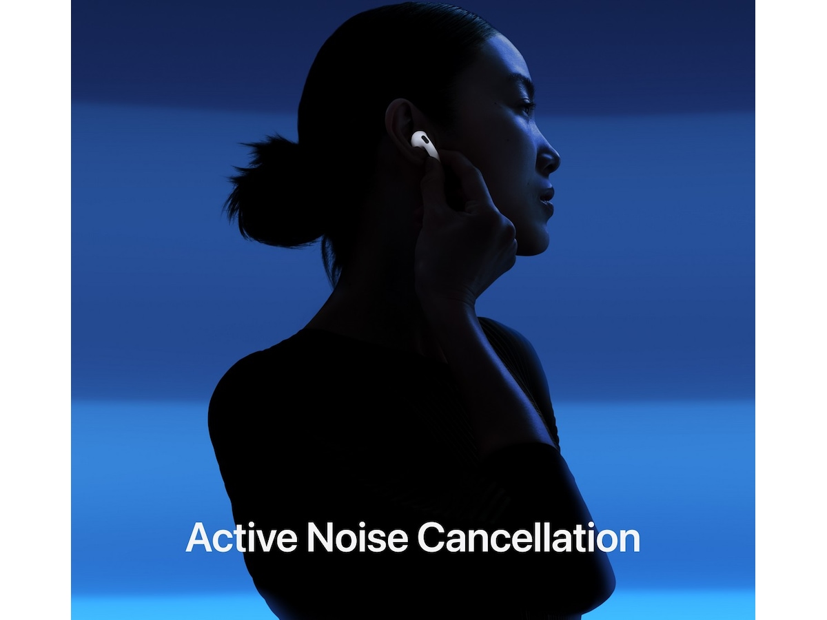 Apple AirPods 4 Aktiv støjreduktion Trådløse høretelefoner, Earbuds (hvid) In-ear høretelefoner