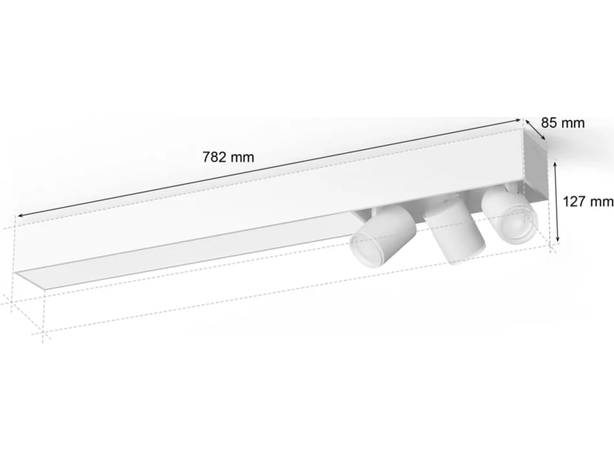Philips Hue Centris loftslampe med 3 spots (hvid) Loftlampe