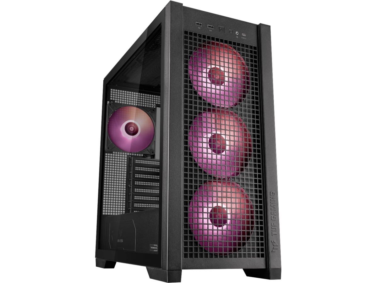 Asus TUF GAMING GT302 TG ARGB Mid Tower (sort) Midi Tower