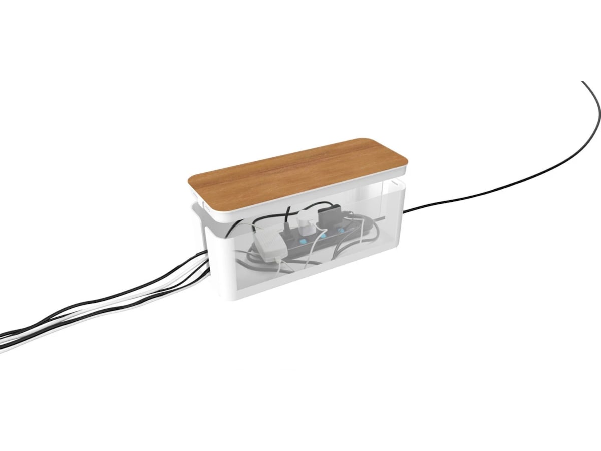 Andersson Stor kabelboks (hvid/træ) Kabel skjulere & tilbehør