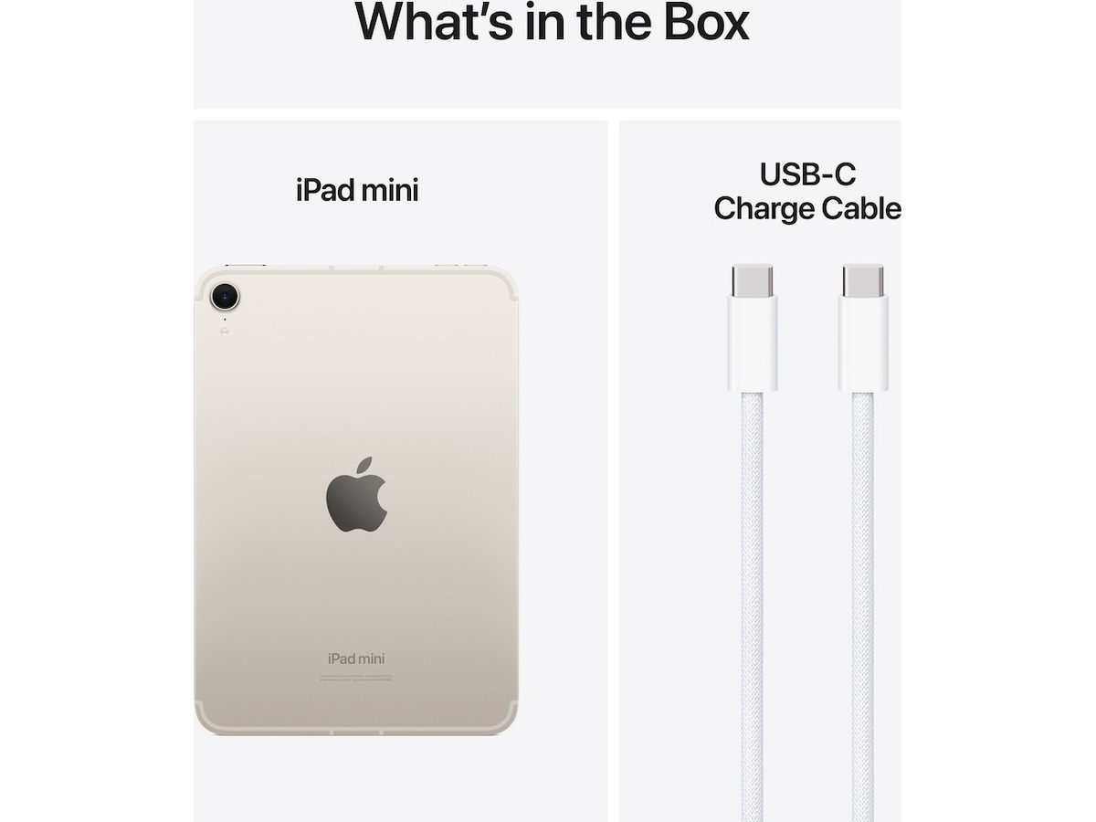 iPad mini (2024) 256GB 5G (stjerneskær) Tablets