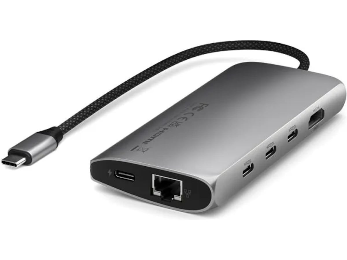 Satechi Multiport 8K Docking (space gray) Dockingstation og USB-hub