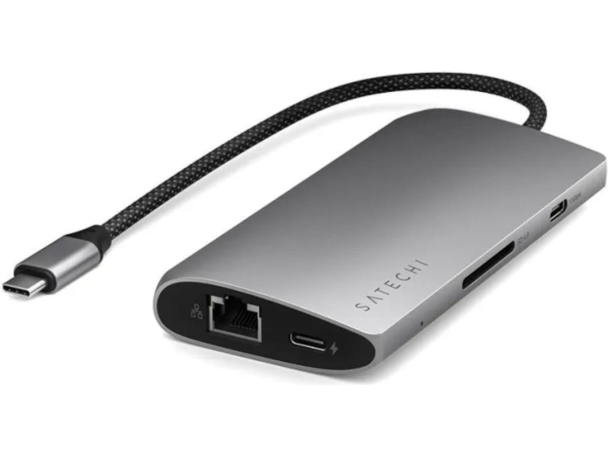Satechi Multiport 8K Docking (space gray) Dockingstation og USB-hub