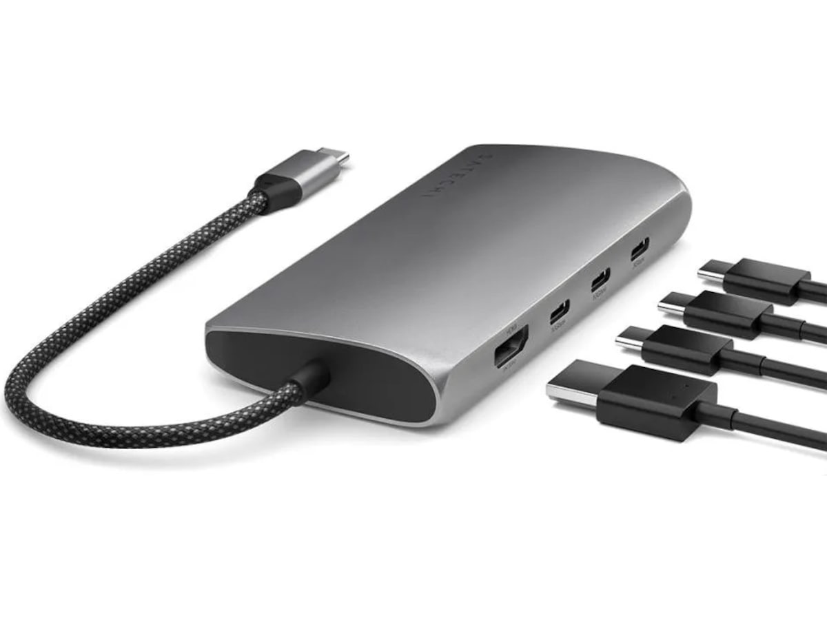 Satechi Multiport 8K Docking (space gray) Dockingstation og USB-hub