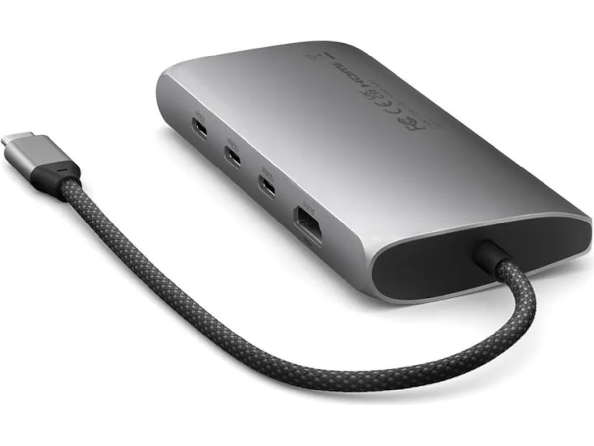 Satechi Multiport 8K Docking (space gray) Dockingstation og USB-hub