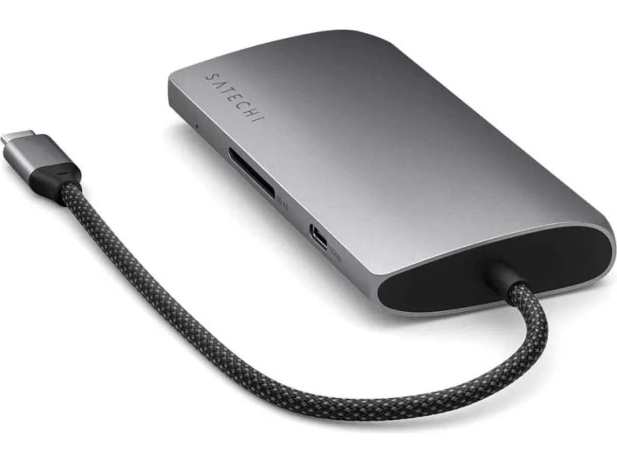 Satechi Multiport 8K Docking (space gray) Dockingstation og USB-hub