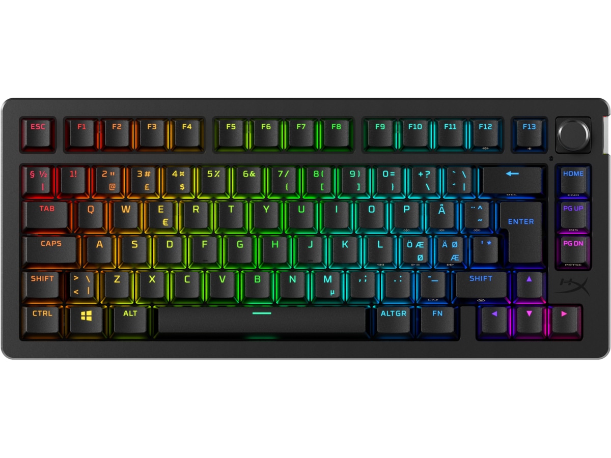 HyperX Alloy Rise 75 trådløst gamingtastatur (sort) Gamingkeyboard