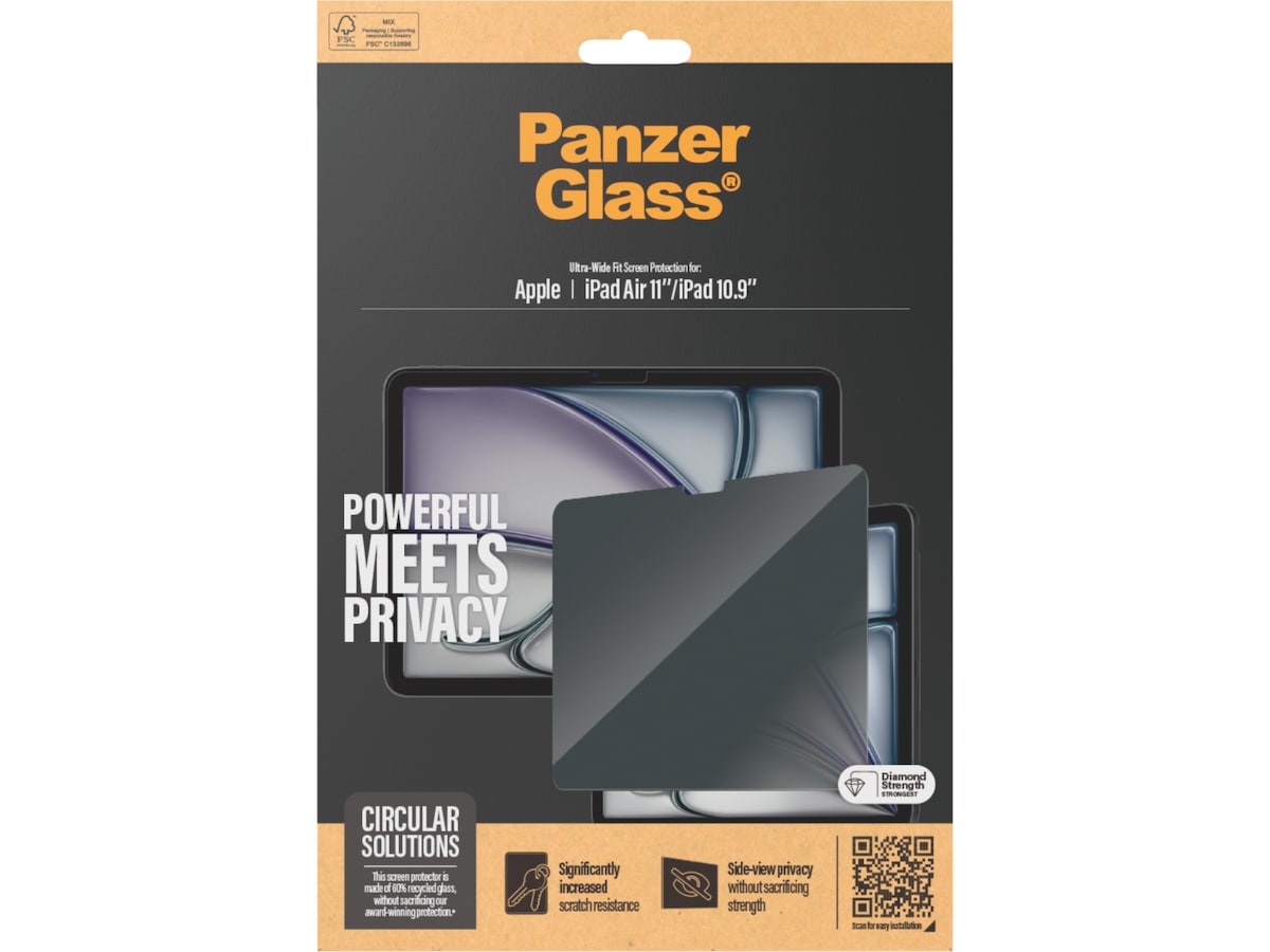 PanzerGlass iPad 11" / 10,9" og Air 11" Privacy skærmbeskytter Skærmbeskyttelse tablet