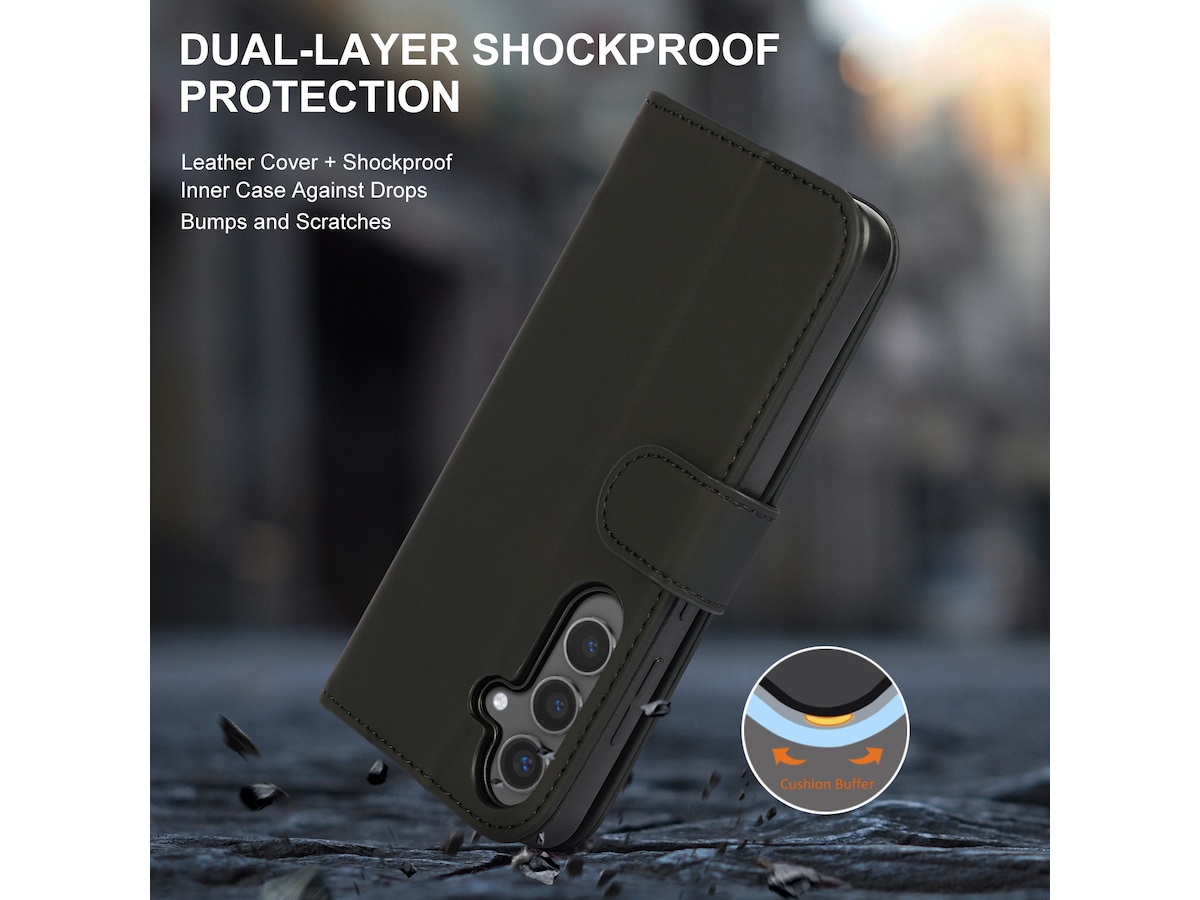 iiglo Galaxy S25 Wallet cover (sort) Mobilcover