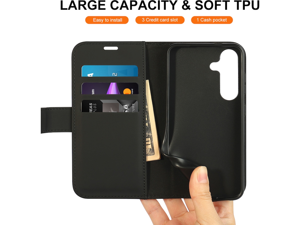 iiglo Galaxy S25 Wallet cover (sort) Mobilcover