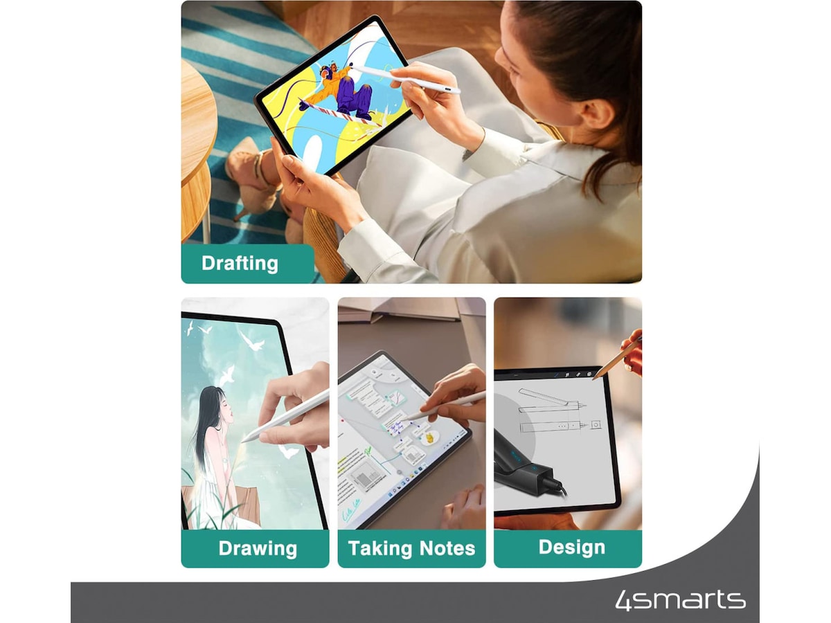 4smarts Pencil Pro 3 iPad stylus (hvid) Tastatur og stylus