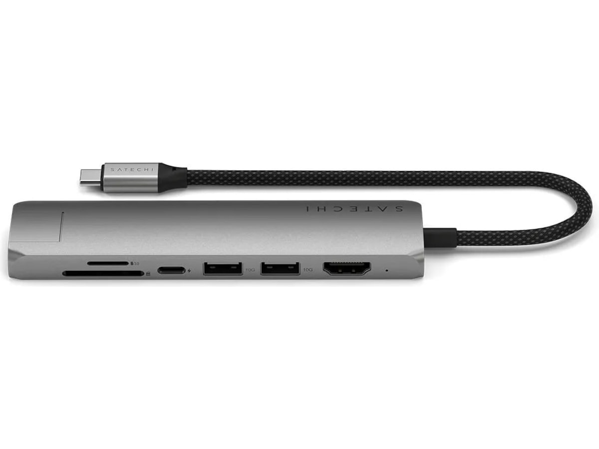 Satechi 7-i-1 Slim Multiport docking (space grey) Dockingstation og USB-hub