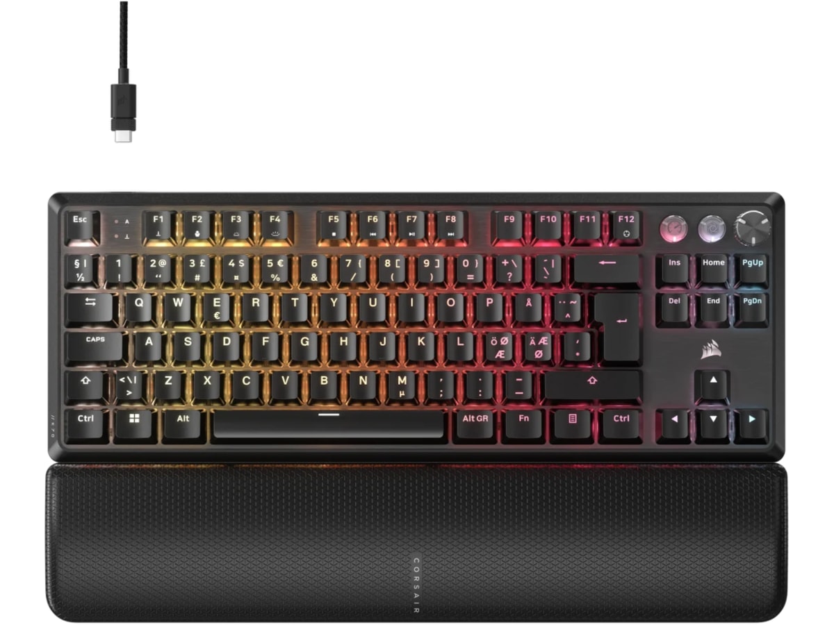 Corsair K70 PRO TKL RGB Gaming Keyboard (sort) Gamingkeyboard