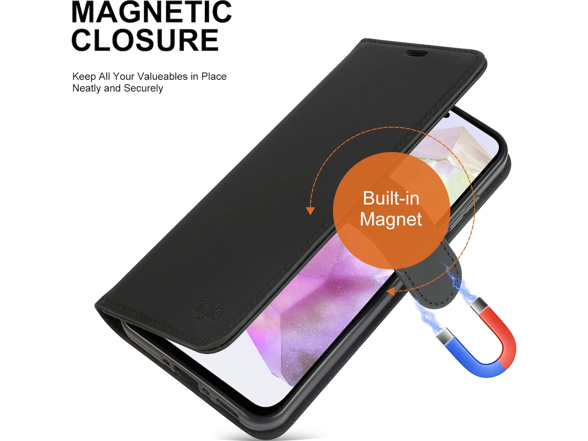 iiglo Galaxy A36 Wallet cover (sort) Mobilcover