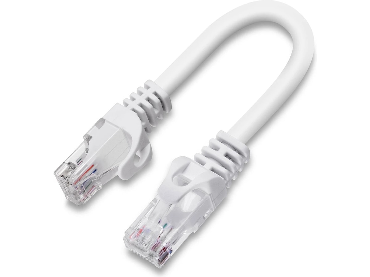 Nætverkskabel CAT6 15cm (hvid) Netværk