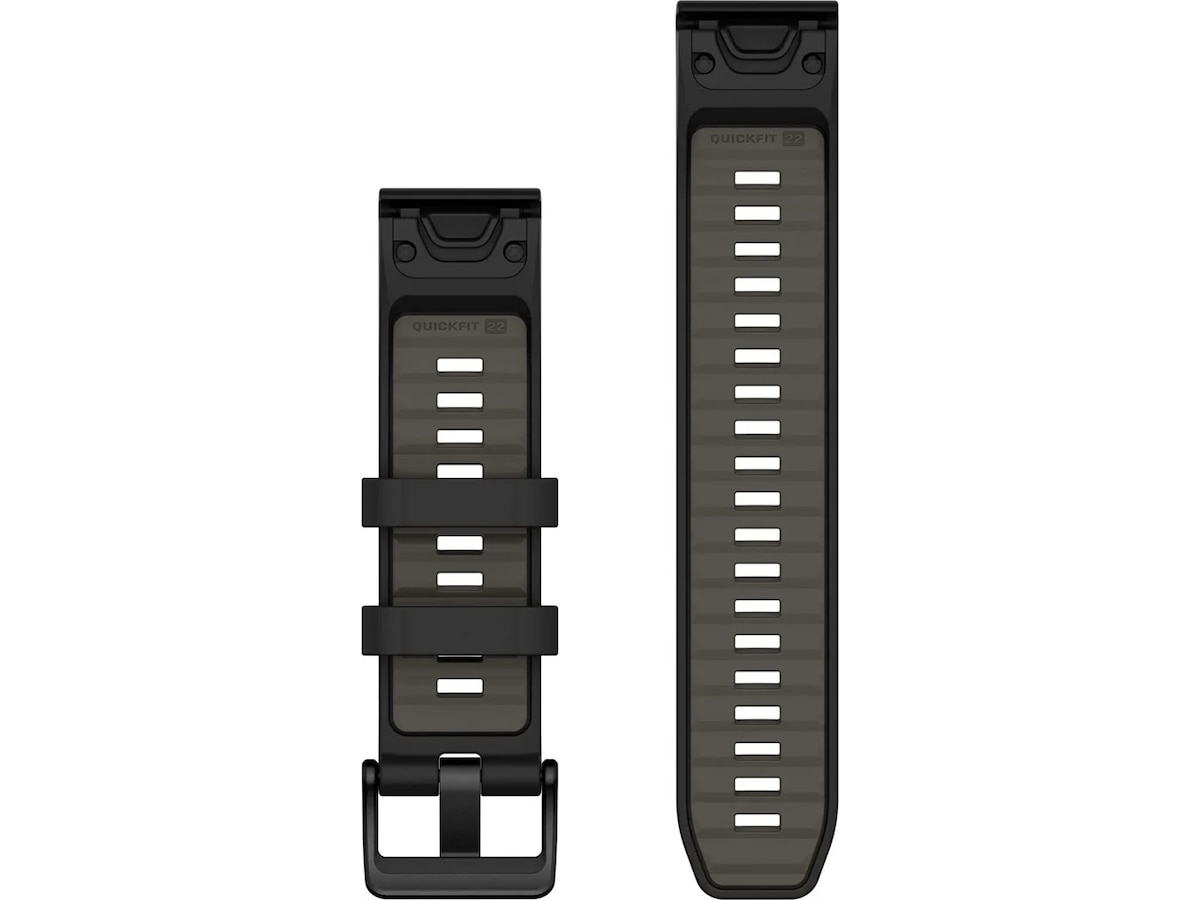 Garmin QuickFit Silikonerem 22mm (sort/grå) Rem