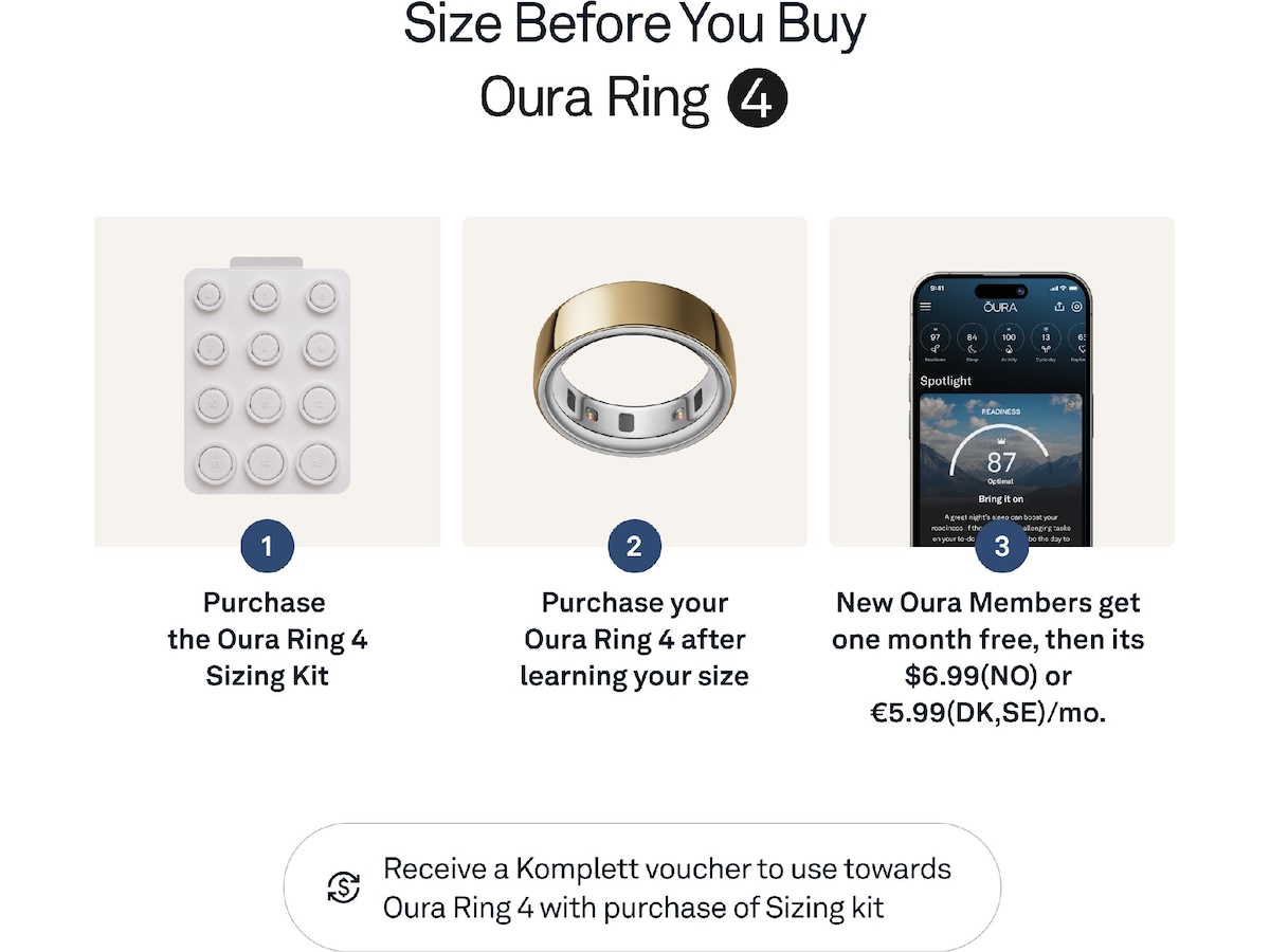 Oura Ring 4 Smart Ring str. 9 (guld) Smart ring