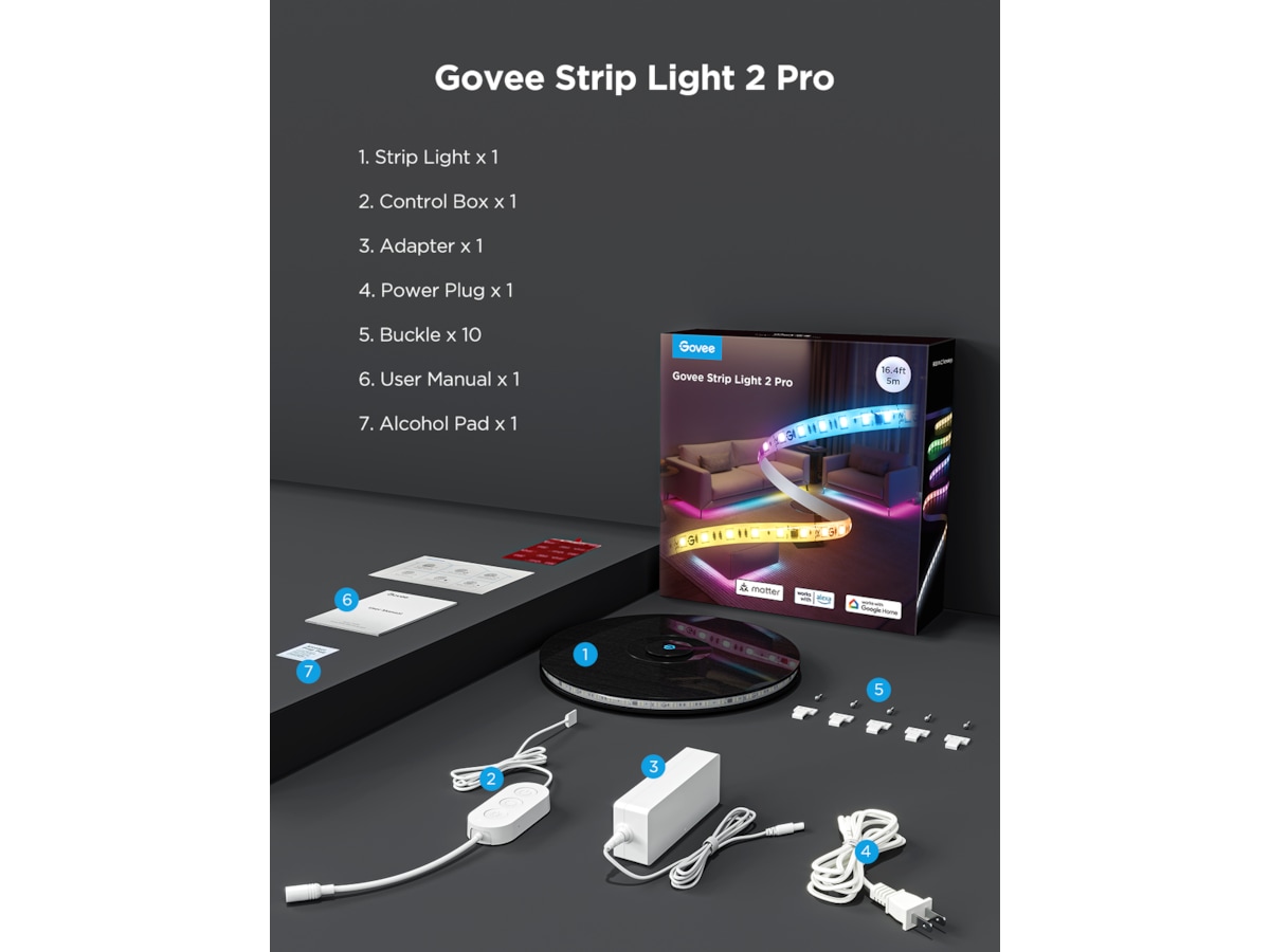 Govee Strip Light 2 Pro 5M Led strips & underholdning