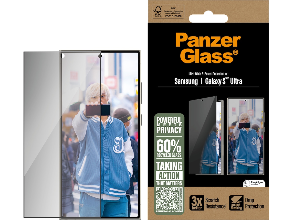PanzerGlass Galaxy S25 Ultra Privacy Skærmbeskytter Skærmbeskyttelse mobiltelefon