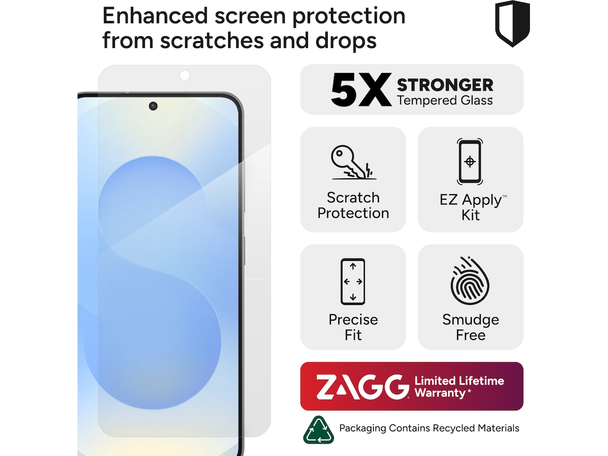 ZAGG Galaxy S25 Glass Elite Skærmbeskytter Skærmbeskyttelse mobiltelefon