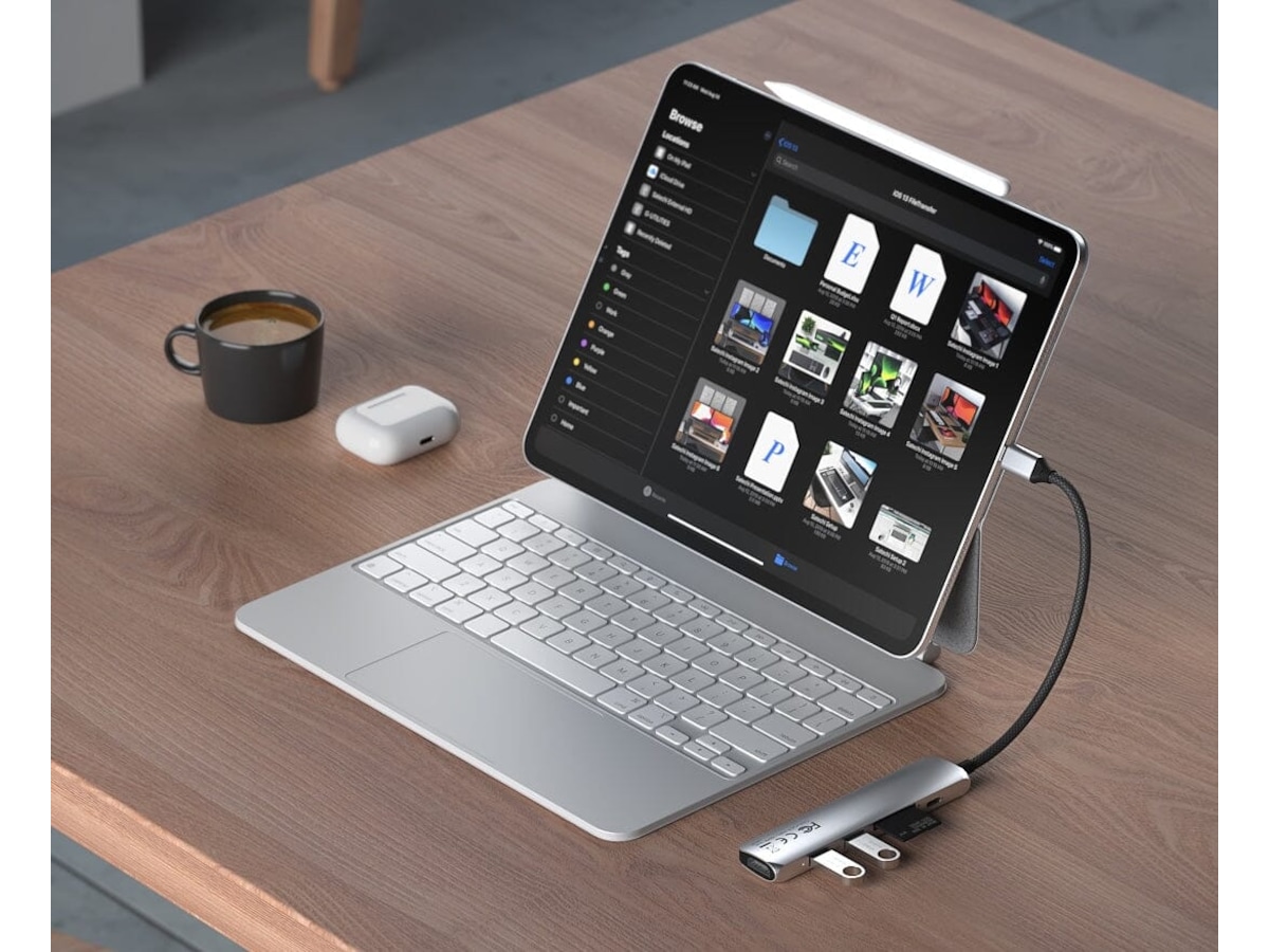 Satechi 6-i-1 Slim Multiport docking (sølv) Dockingstation og USB-hub