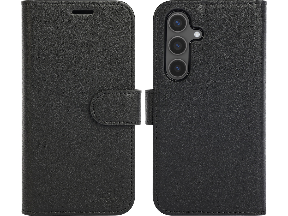 iiglo Galaxy S24 2-i-1 Wallet cover (sort) Mobilcover