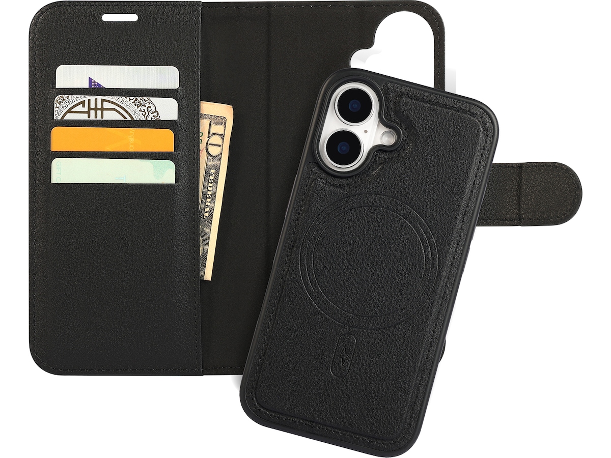 iiglo iPhone 16 2-i-1 Wallet cover (sort) Mobilcover