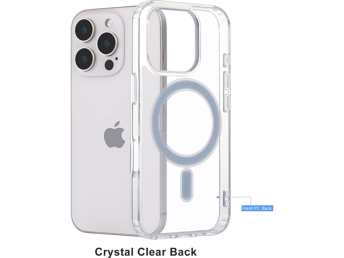 iiglo iPhone 16 Pro Magnetic Silikone cover (gennemsigtig) Mobilcover