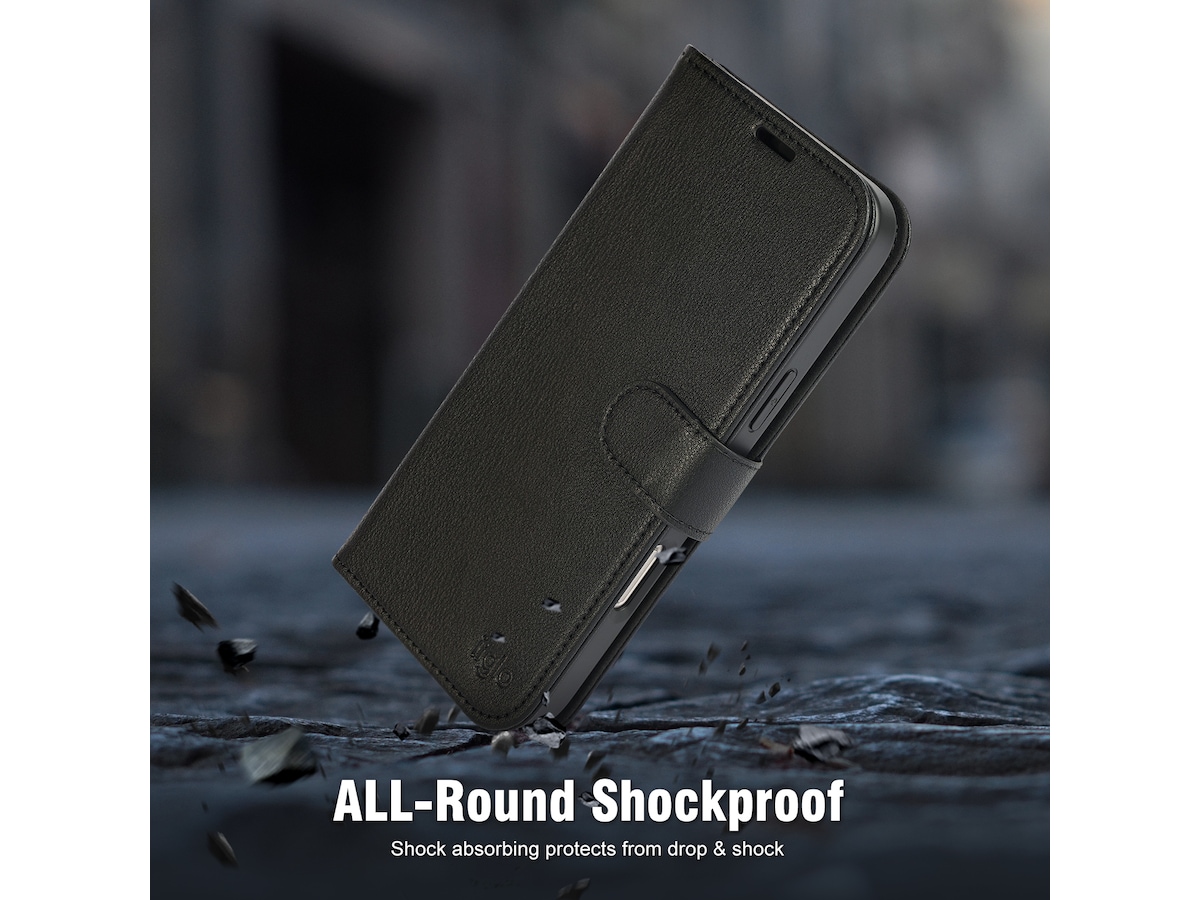 iiglo iPhone 16 Pro Max 2-i-1 Wallet cover (sort) Mobilcover